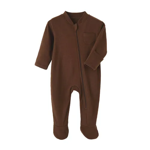 100% Cotton Newborn Baby Clothes Solid Color Jumpsuit Rompers Zipper