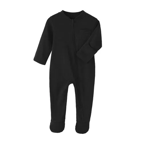 100% Cotton Newborn Baby Clothes Solid Color Jumpsuit Rompers Zipper