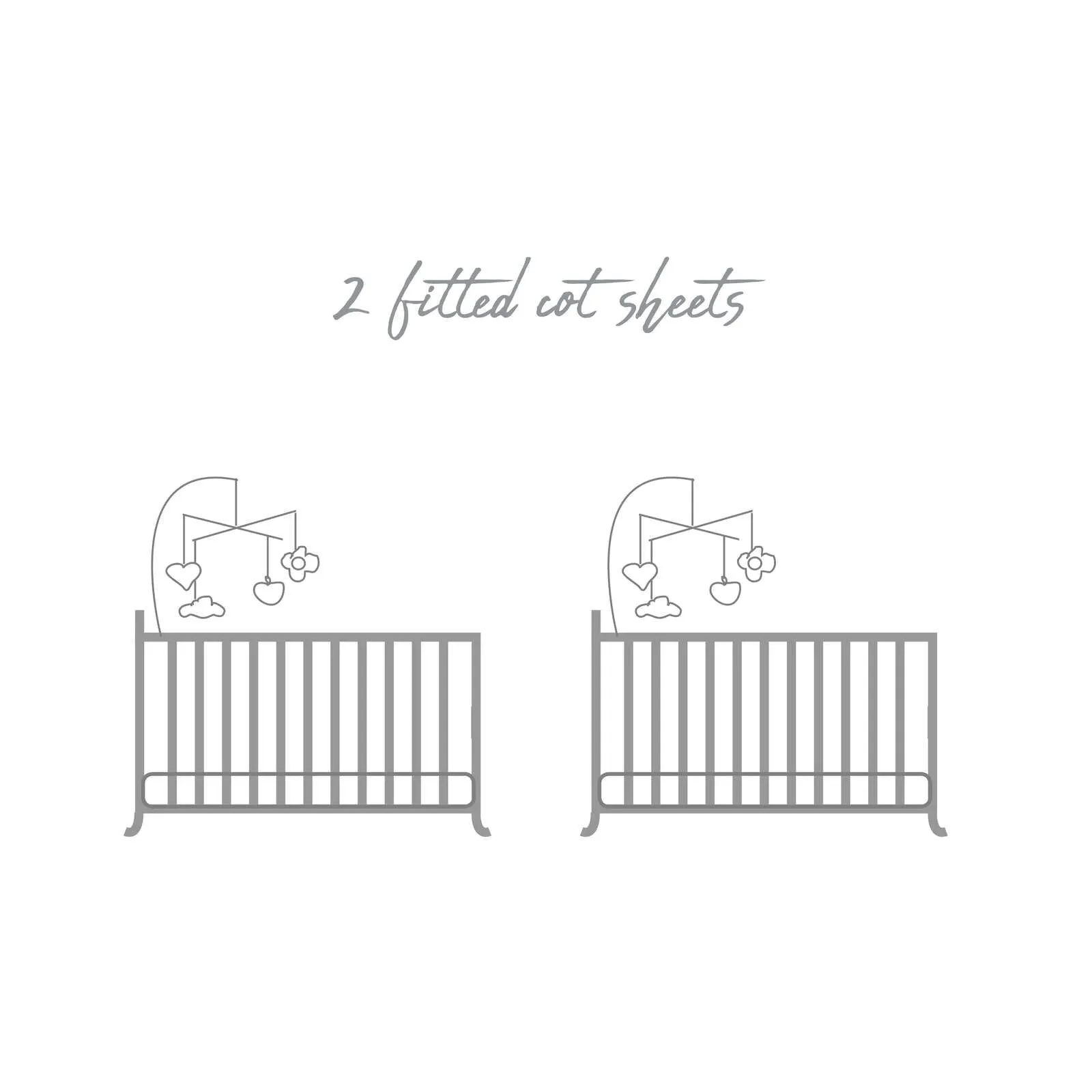 2 Pack Organic Fitted Cot Sheets