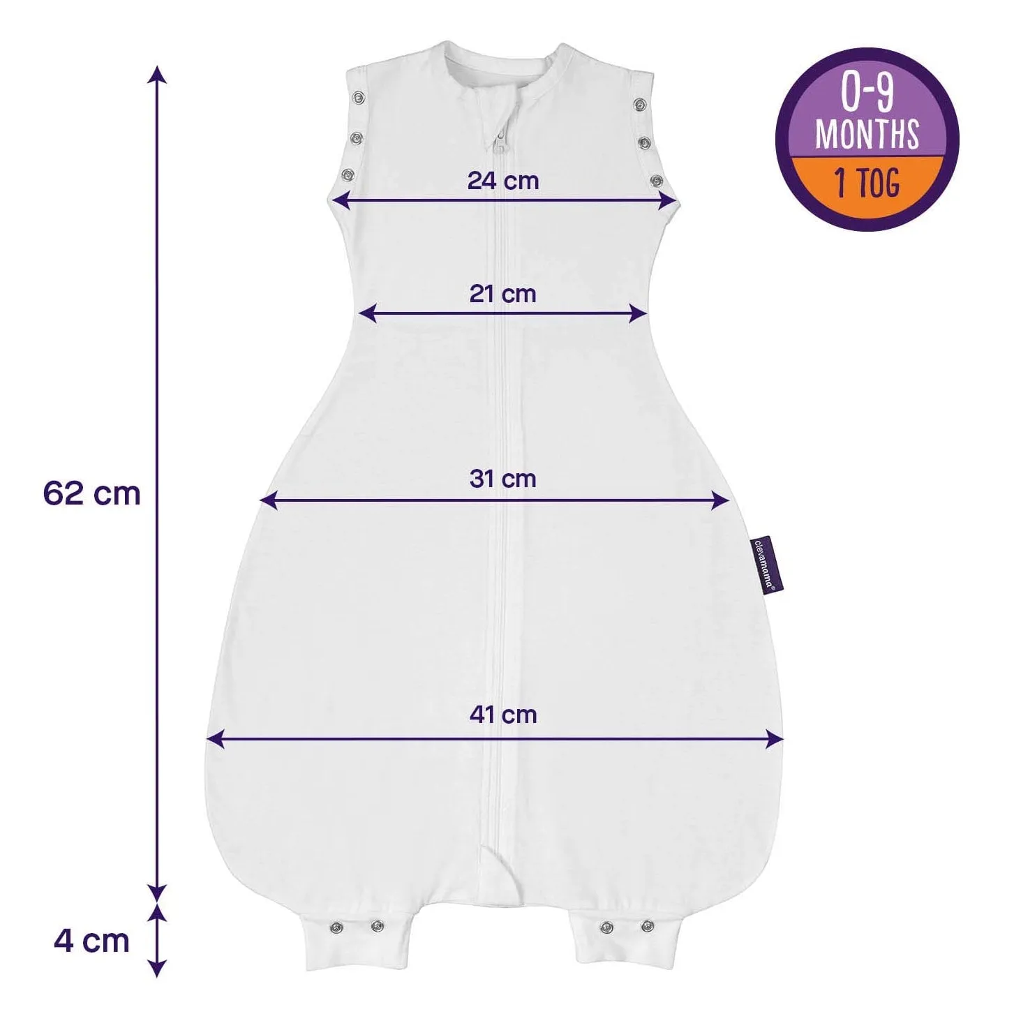 3 in 1 Nite Nite Romper 1 Tog (0-9m)