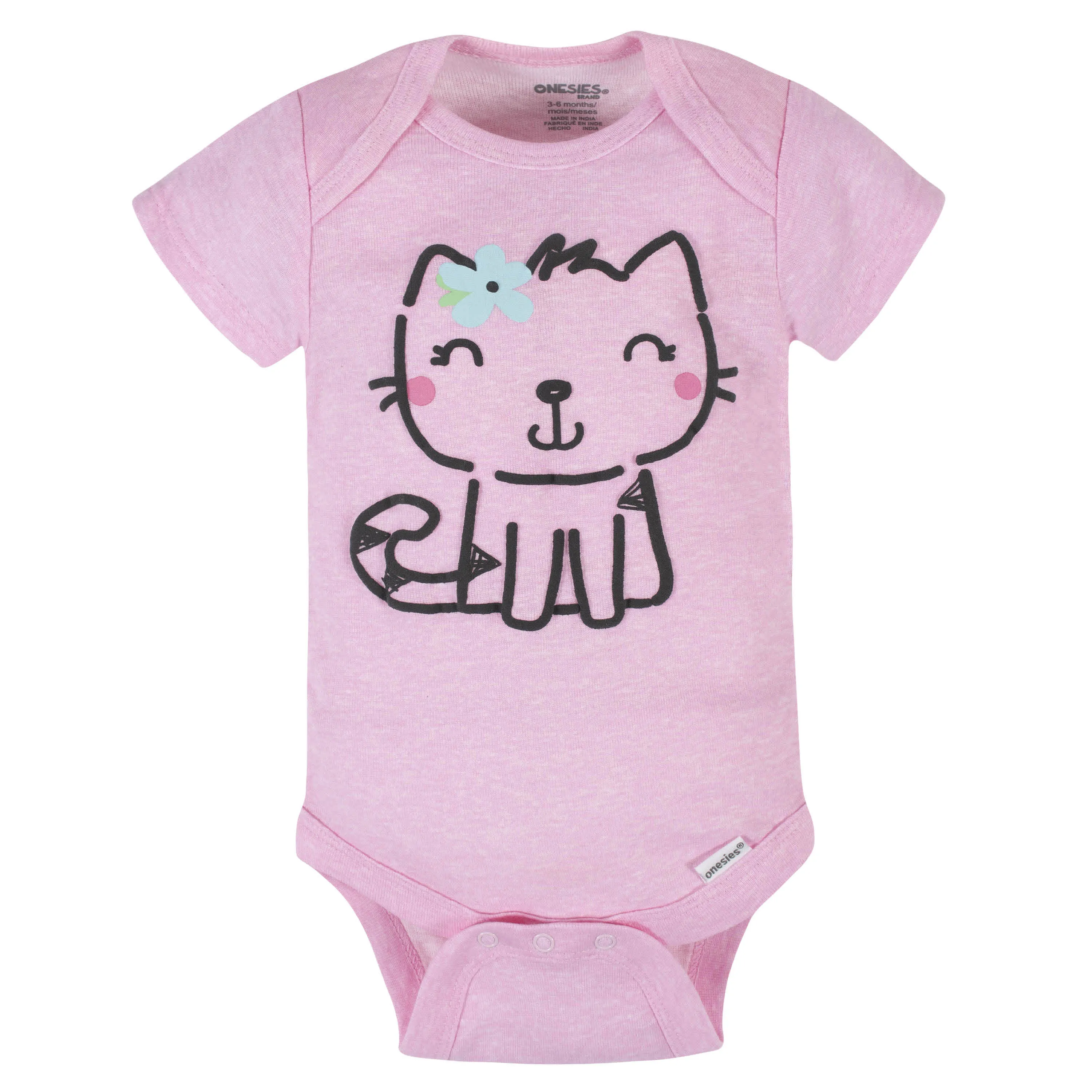 6-Piece Baby Girls Cuddly & Cat Onesies® Brand Bodysuit & Sleep N' Play Set