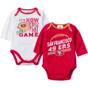 Baby 49ers Fan Long Sleeve Onesie 2 Pack