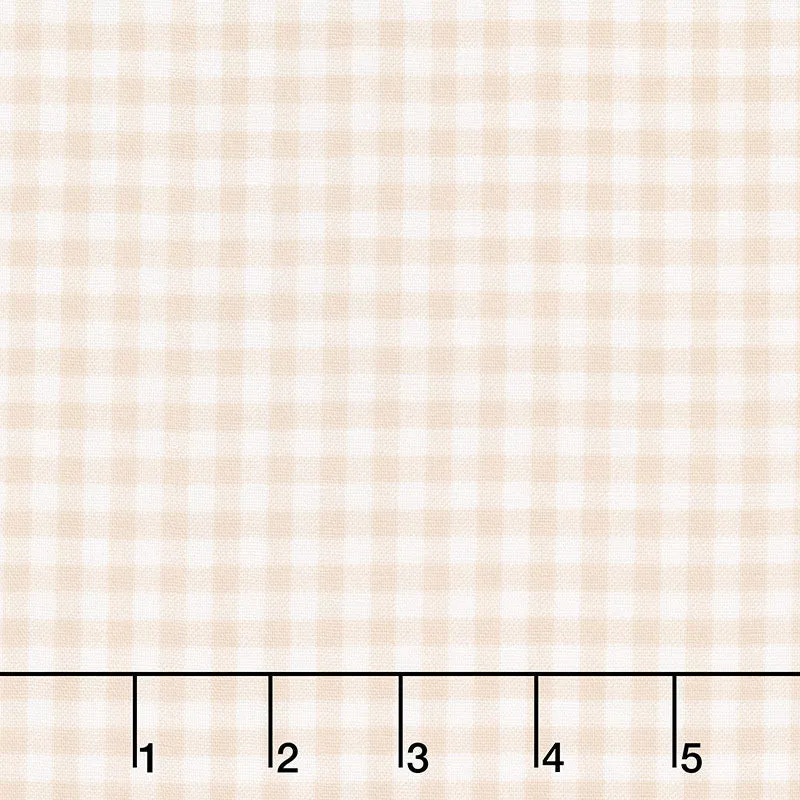 Baby Basics Double Gauze - Gingham Tan Yardage