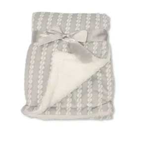 Baby Blanket Wrap with Zig-Zag Print and Sherpa Back