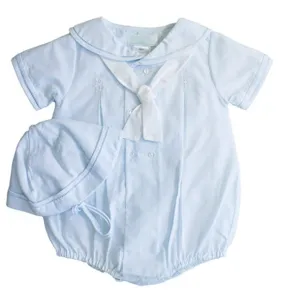 Baby Blue Boys Nautical Romper