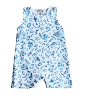 Baby Boy Nautical Romper With Tabs