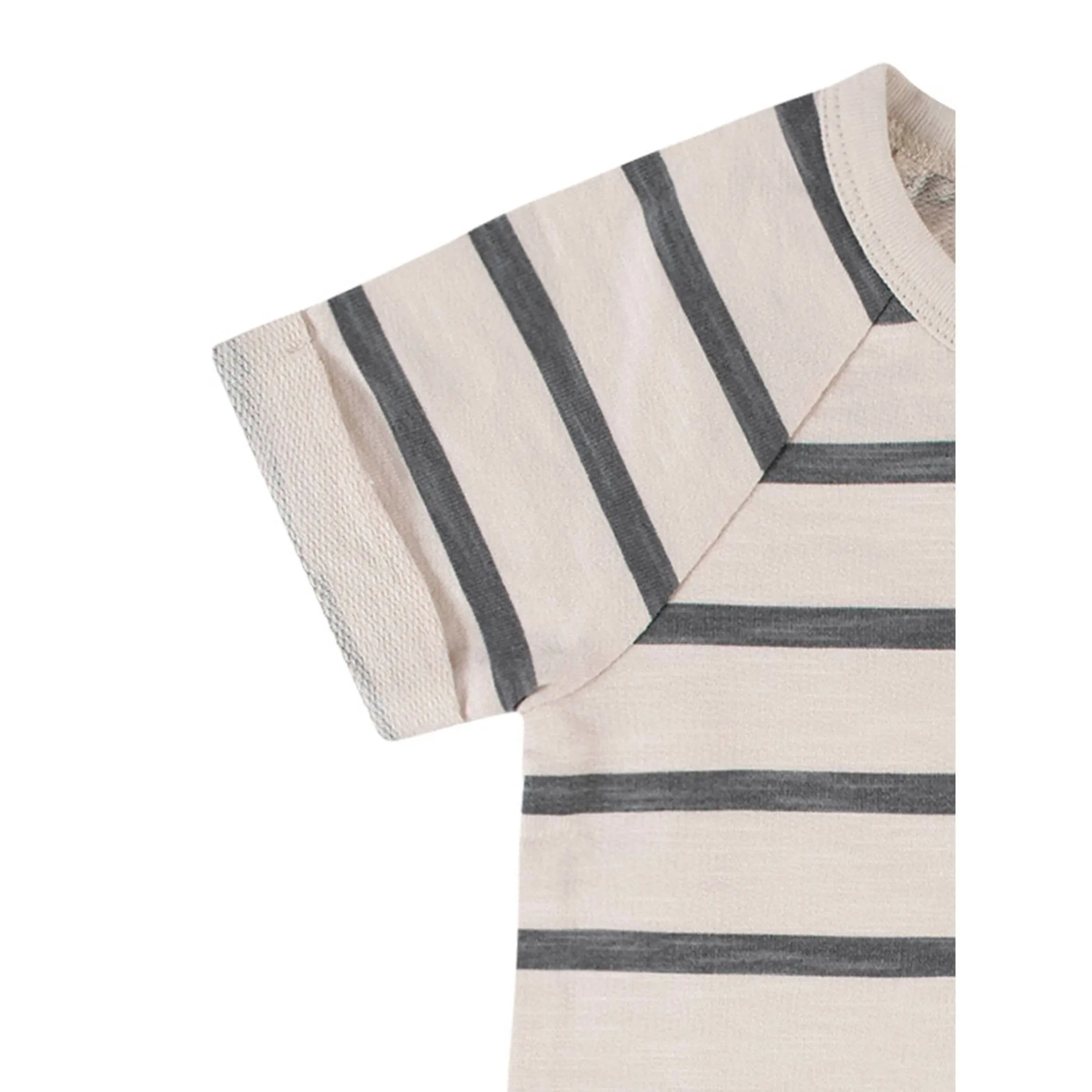 Baby Boys Stripe Short Sleeve Romper