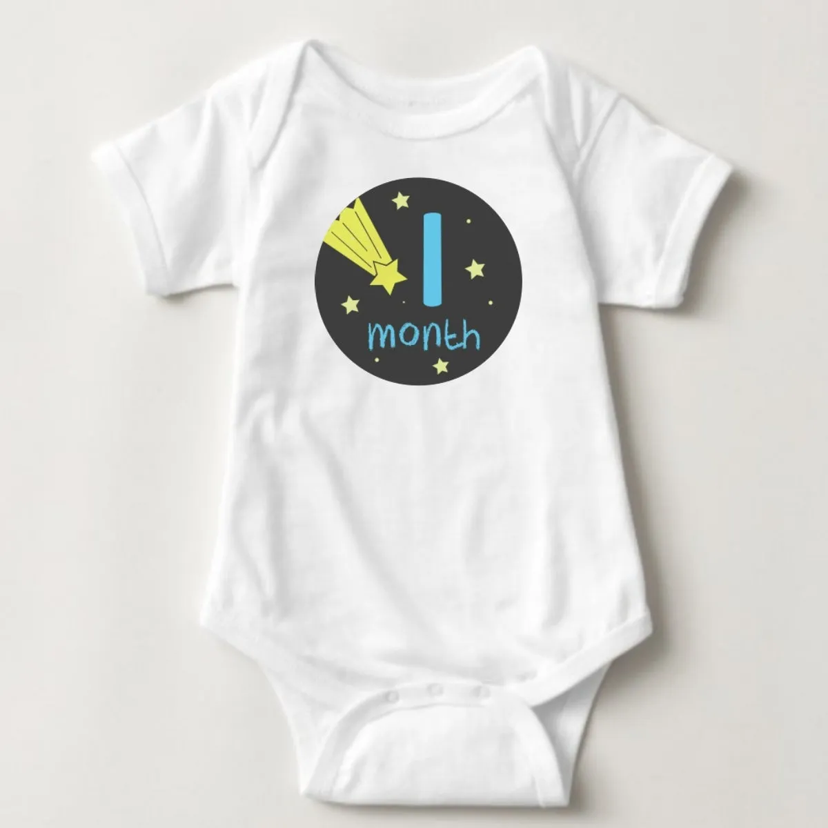 Baby Custom Monthly Onesies - Galaxy