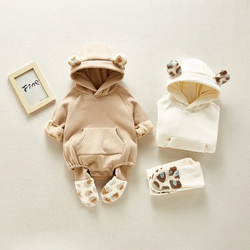 Baby Fury Plush Bodysuit 3M-3T