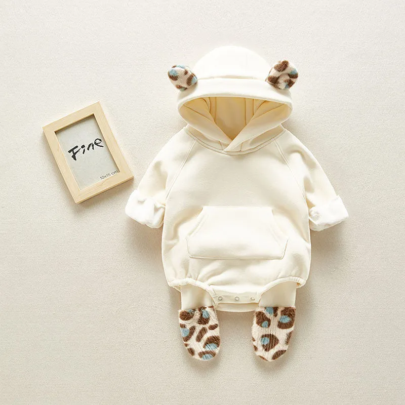 Baby Fury Plush Bodysuit 3M-3T