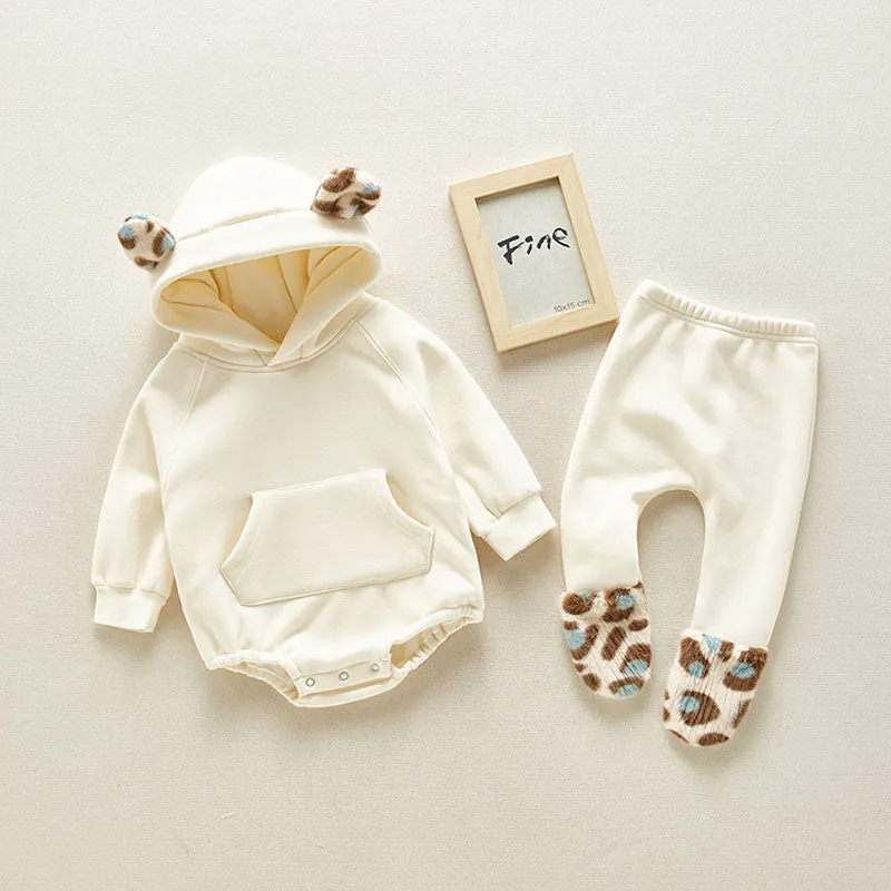 Baby Fury Plush Bodysuit 3M-3T