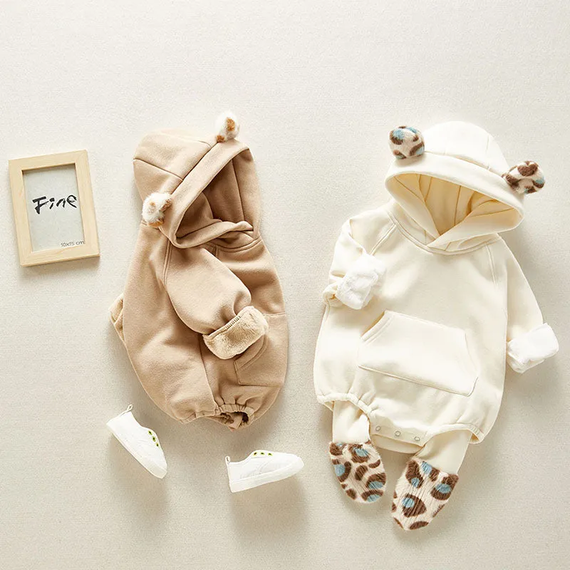 Baby Fury Plush Bodysuit 3M-3T