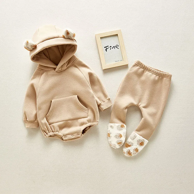 Baby Fury Plush Bodysuit 3M-3T