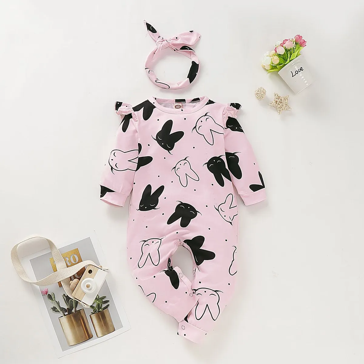 Baby girl casual Animal & rabblt Rompers & Bodysuits