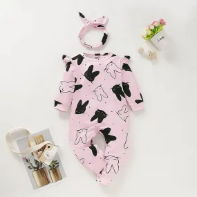 Baby girl casual Animal & rabblt Rompers & Bodysuits