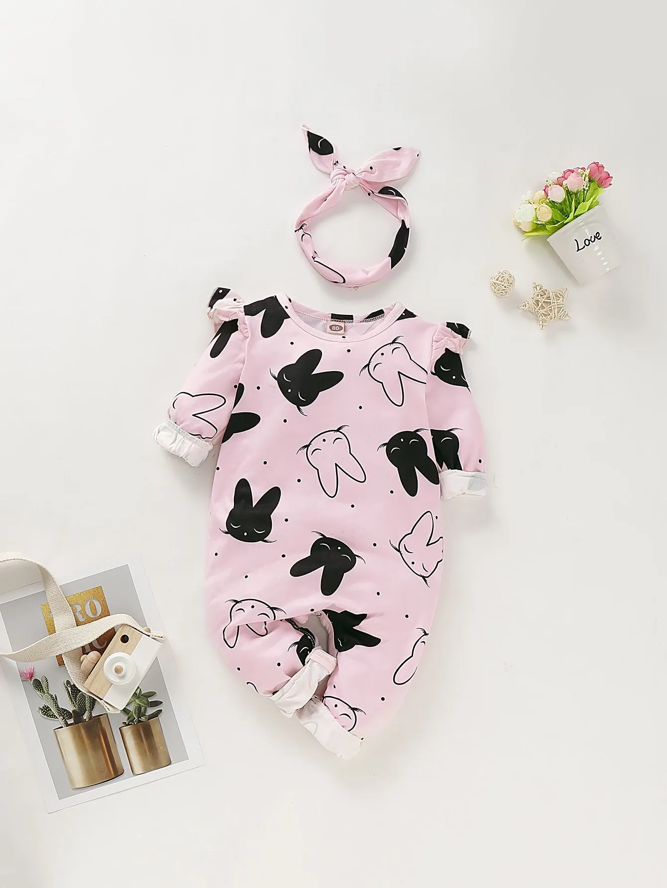 Baby girl casual Animal & rabblt Rompers & Bodysuits