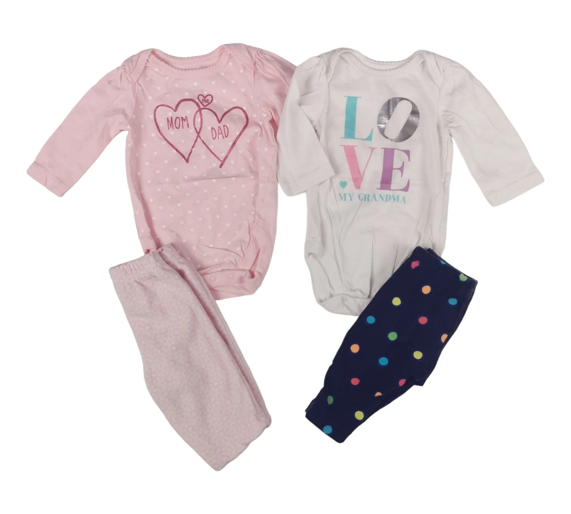 BABY GIRL SIZE 0/3 MONTHS - 4 Piece Mix N Match Outfits VGUC B21