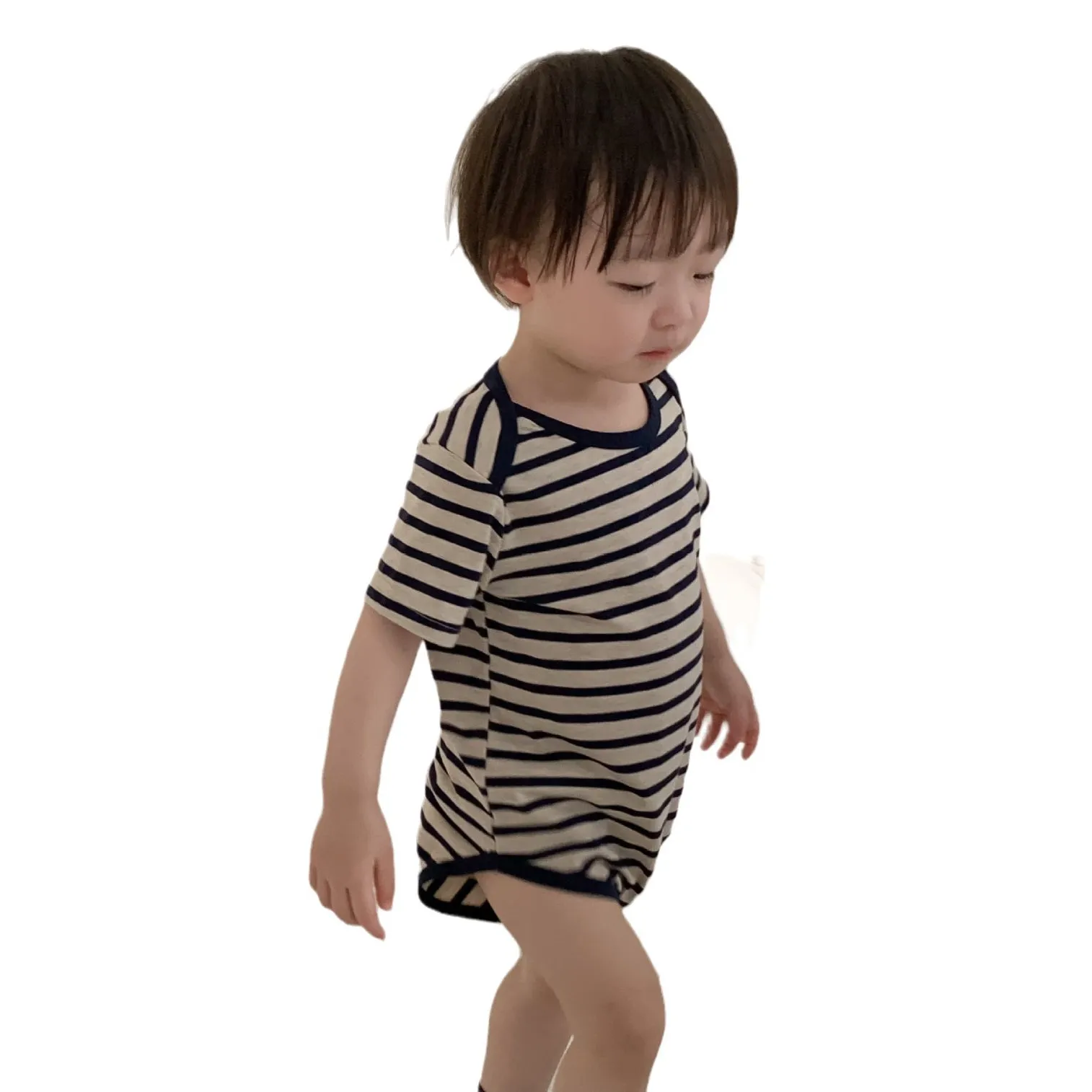 Baby Girls Boys Striped Cartoon Rompers Wholesale 24052248