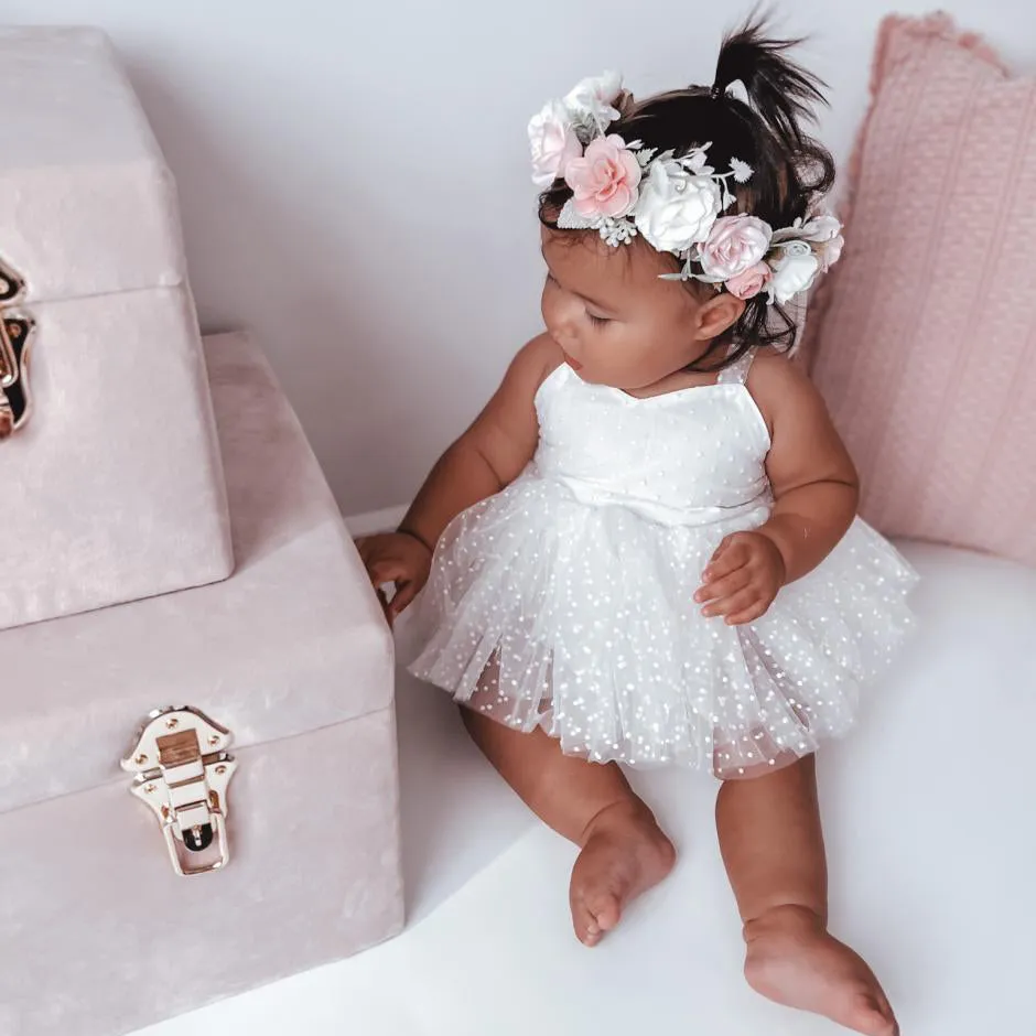 Baby Girls Polka dots Rompers Wholesale 24040948