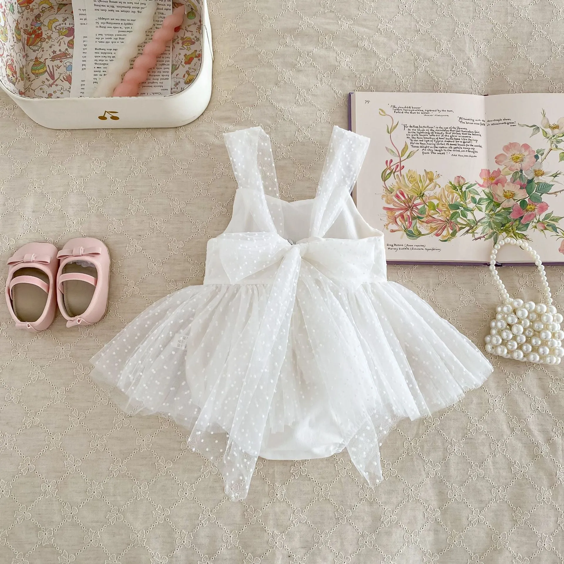 Baby Girls Polka dots Rompers Wholesale 24040948