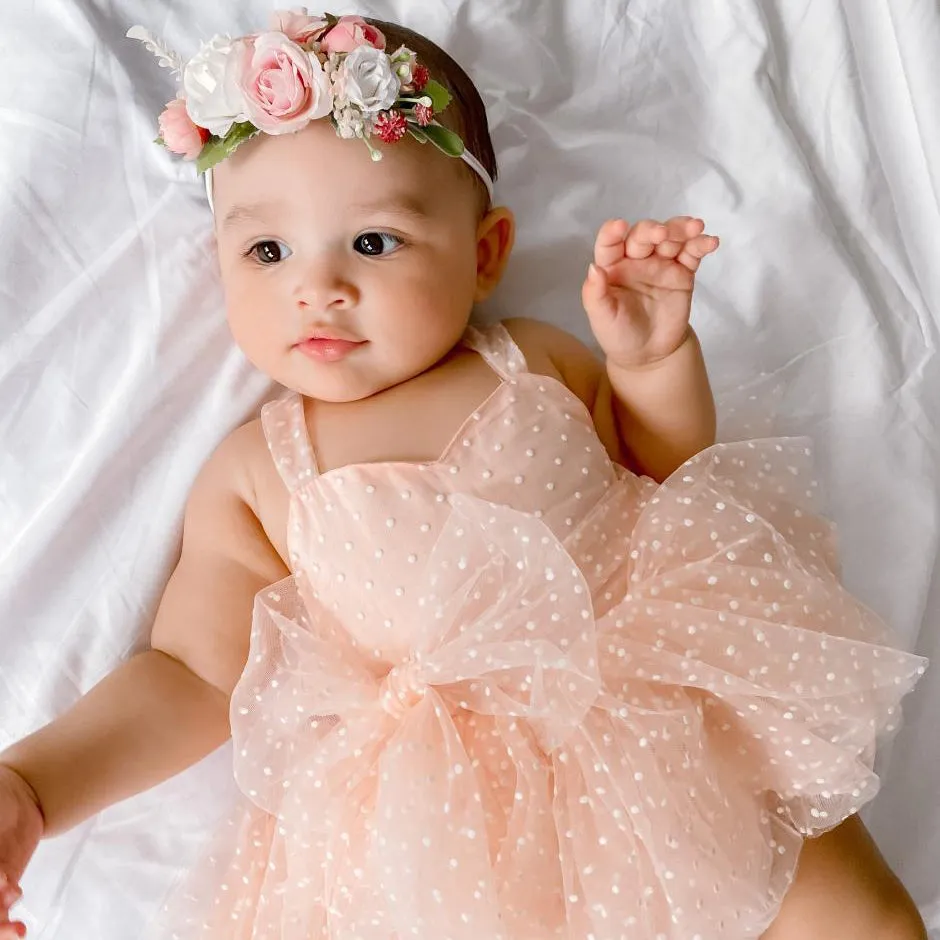 Baby Girls Polka dots Rompers Wholesale 24040948