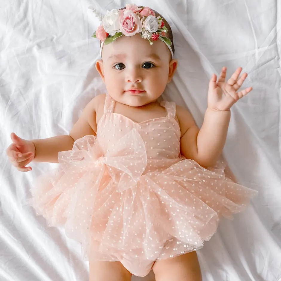 Baby Girls Polka dots Rompers Wholesale 24040948