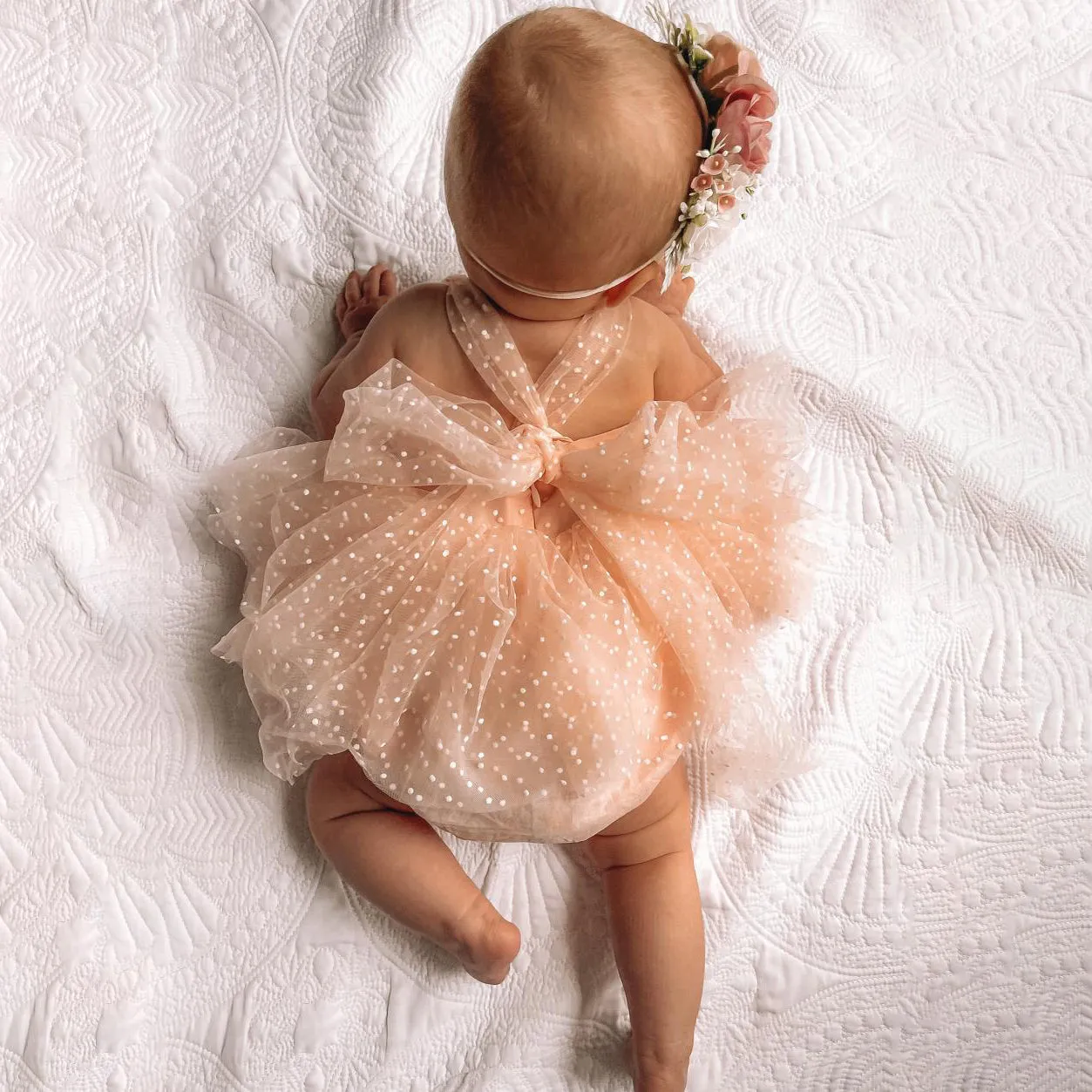 Baby Girls Polka dots Rompers Wholesale 24040948