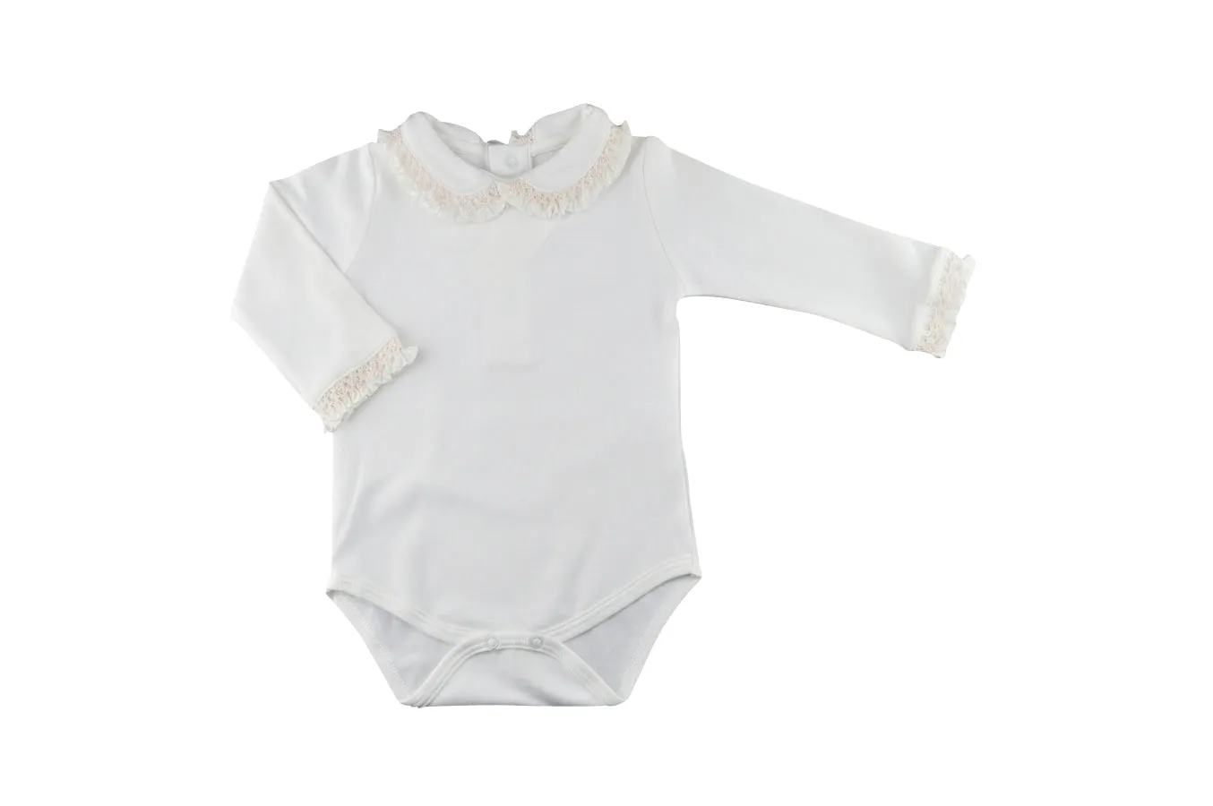 Baby Girl's Ruffled Collar Onesie