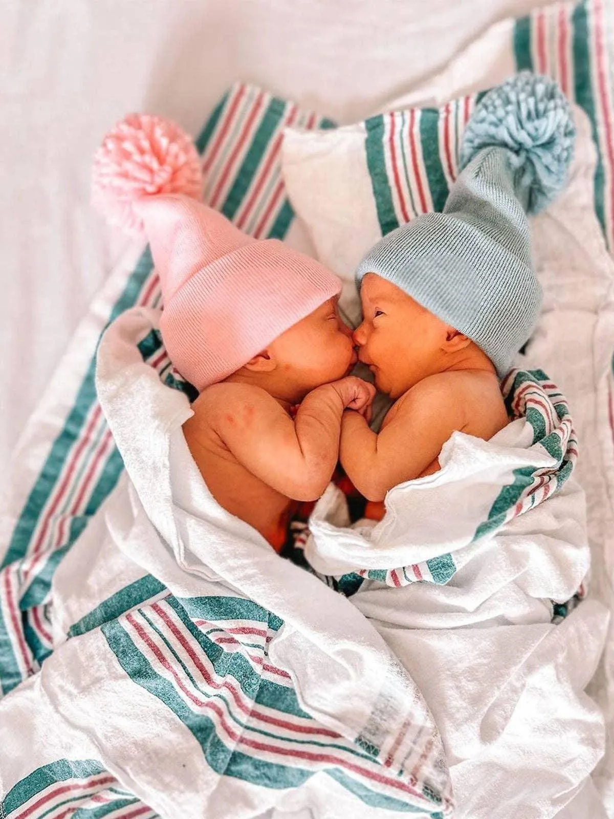 Baby Hat - Sky Blue Pom
