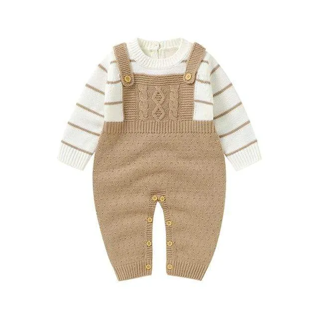 Baby Solid Knit Rompers