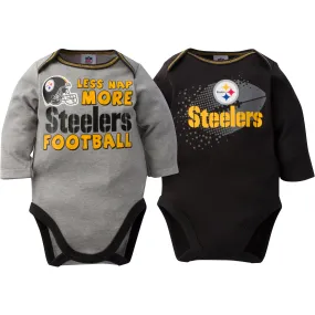 Baby Steelers Long Sleeve Creeper Two Pack