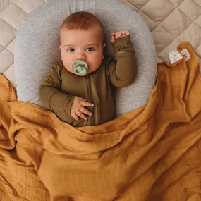 Baby Swaddle/Wrap - Organic Bamboo Muslin - Golden Honey