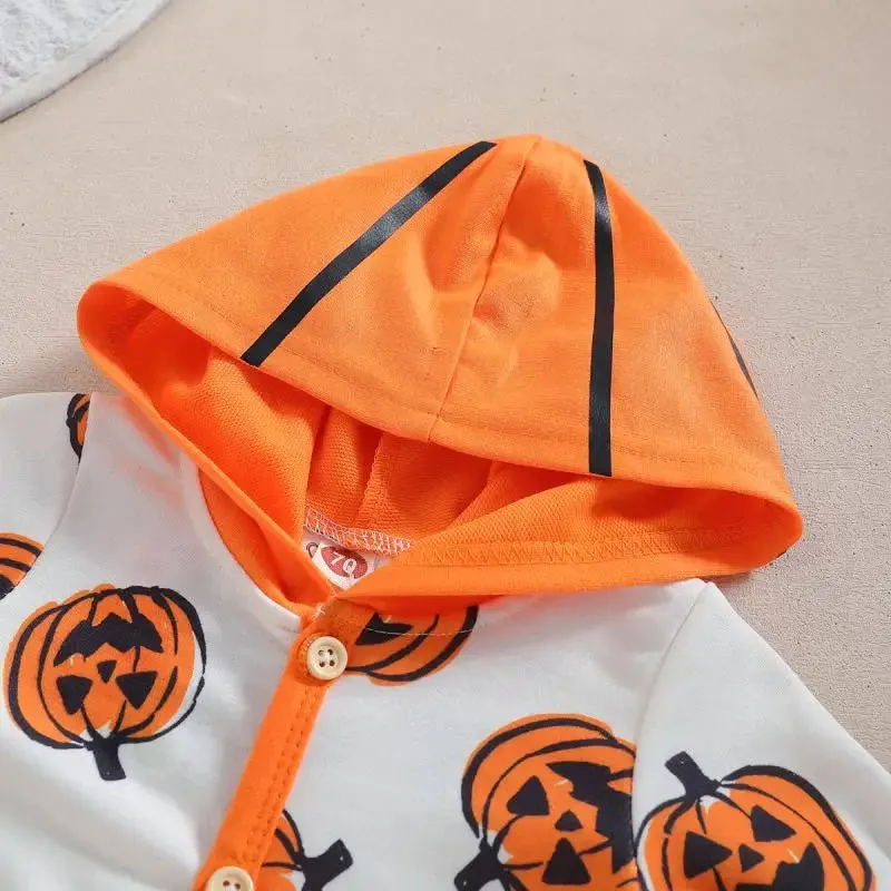 Baby Unisex Casual Hooded Rompers
