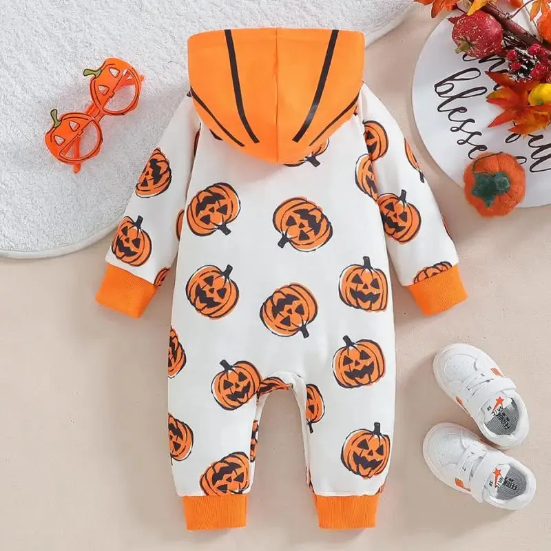 Baby Unisex Casual Hooded Rompers