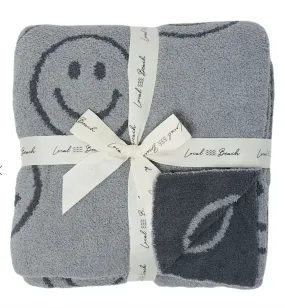 Baby/Dog Blanket | Smiley Lux | Slate   Grey