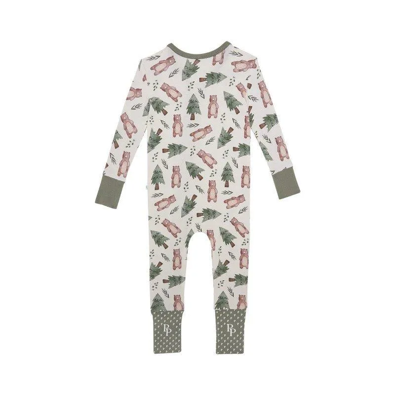 Bamboo Convertible Footie Romper - Beary (Bears)