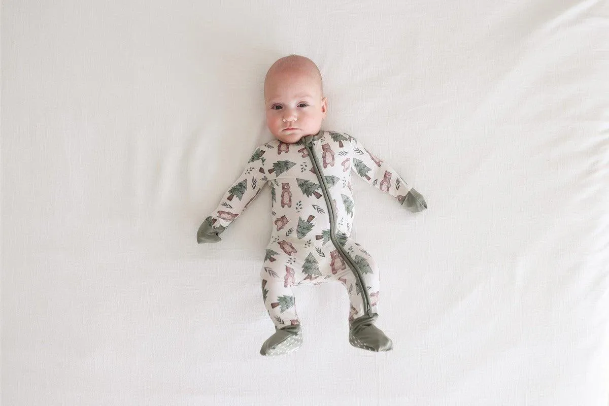 Bamboo Convertible Footie Romper - Beary (Bears)