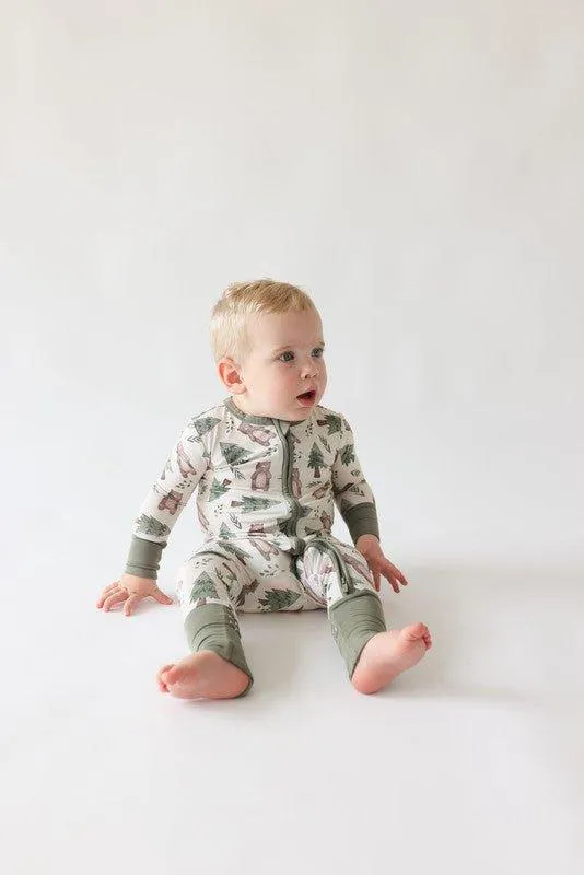 Bamboo Convertible Footie Romper - Beary (Bears)
