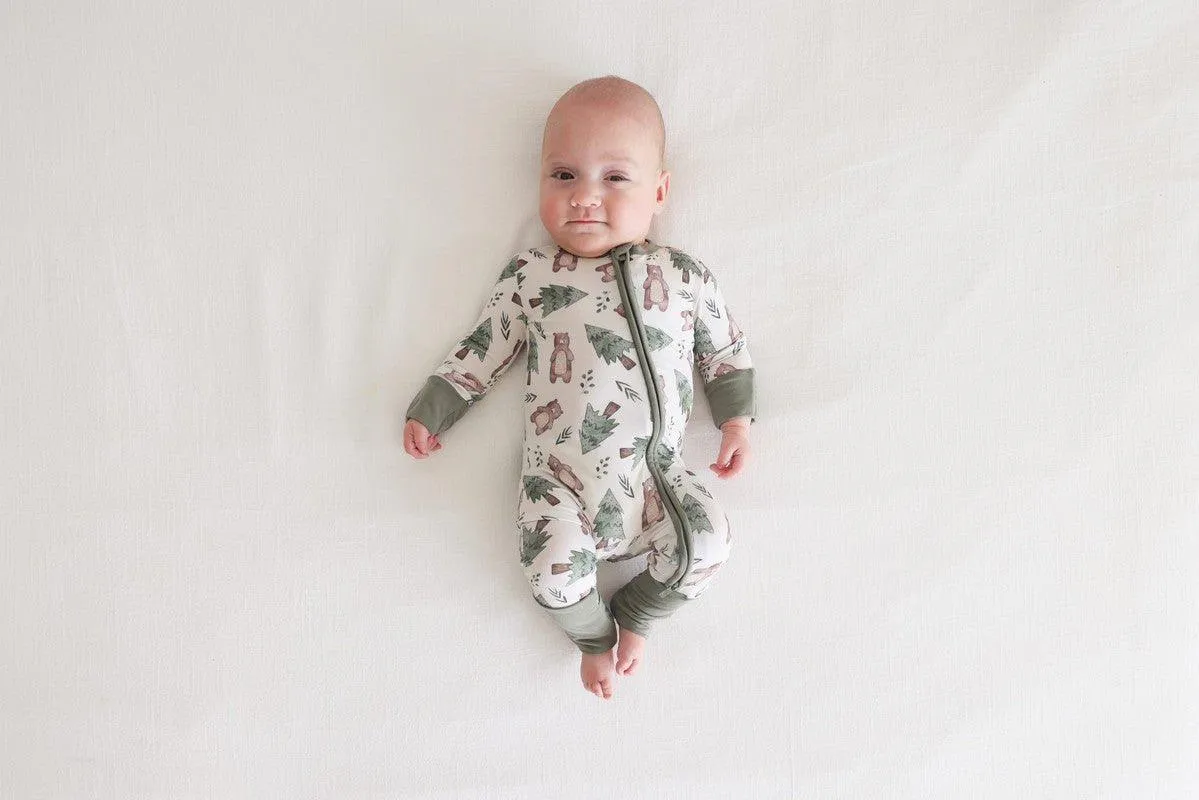 Bamboo Convertible Footie Romper - Beary (Bears)