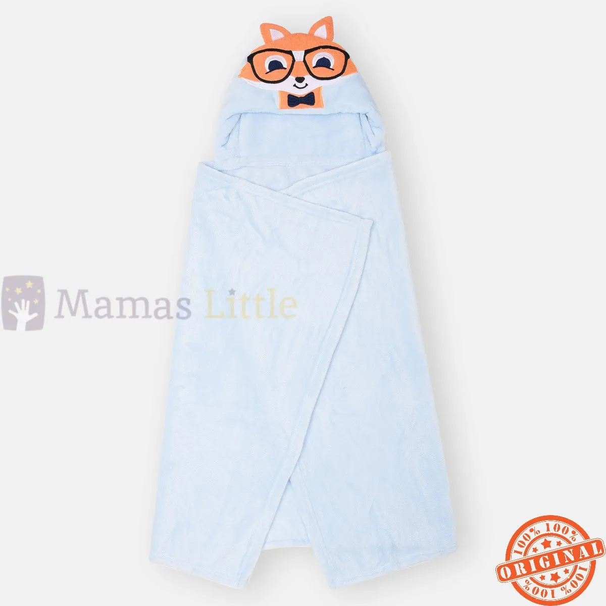 BEBE Fox Hooded Blue Blanket 2201