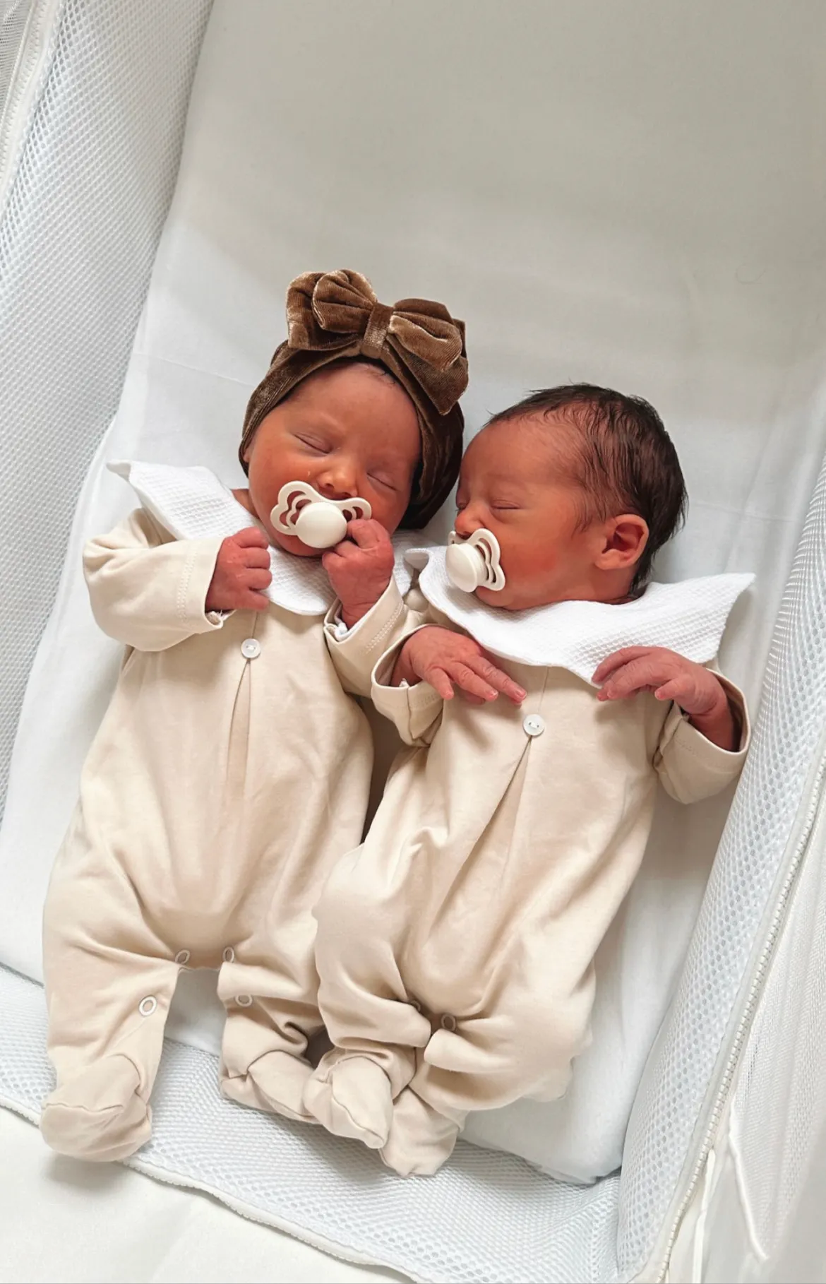 Beige Collar Cotton Romper