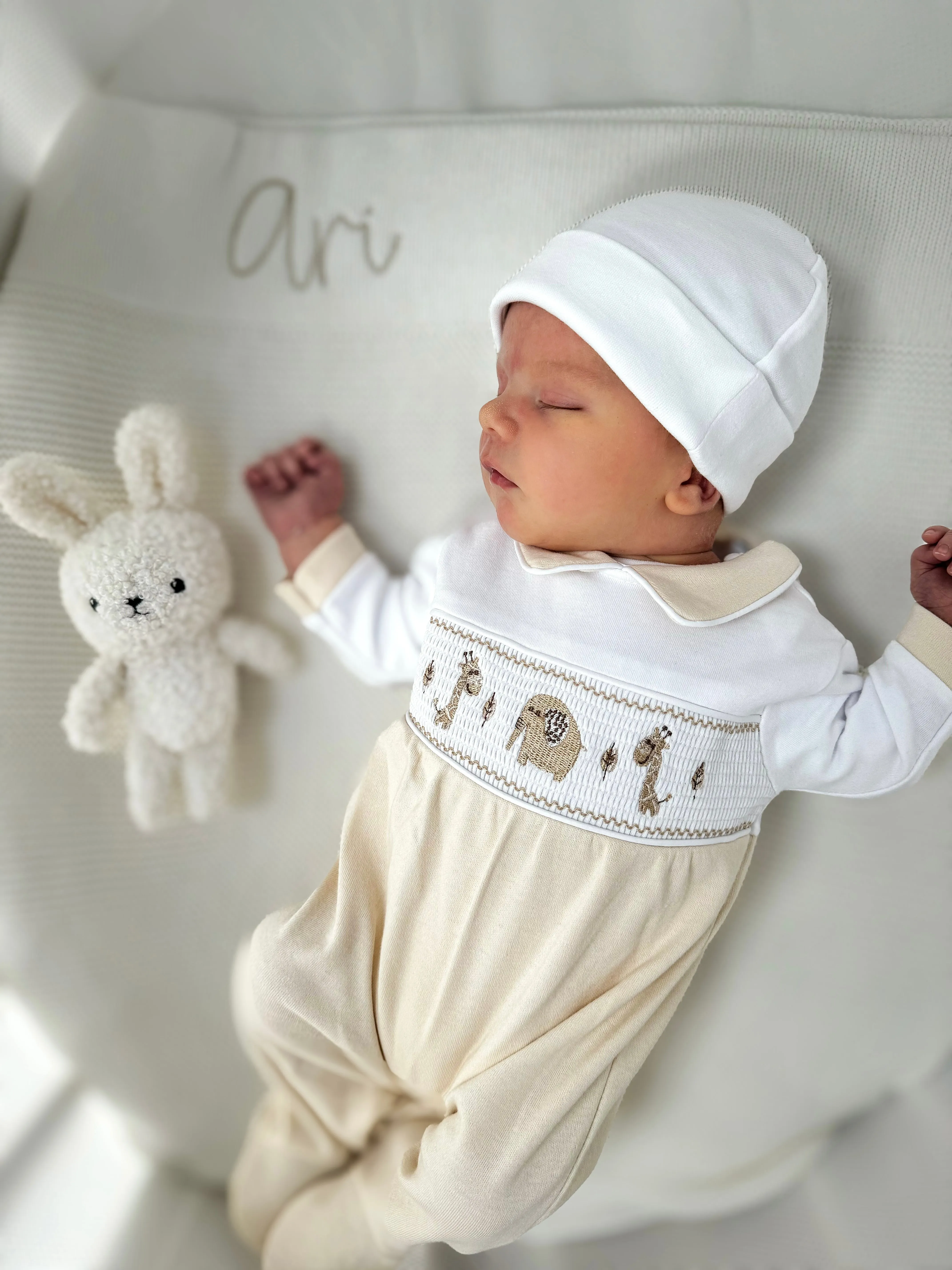Beige Elmer Babygrow