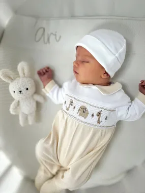 Beige Elmer Babygrow