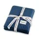 Bleu La La Organic Cotton Knit Soft Warm Cozy Unisex Swaddle Receiving Cuddle Stroller Crib Blanket for Newborns, Infants Toddler, Boys and Girls (Cobalt Blue)
