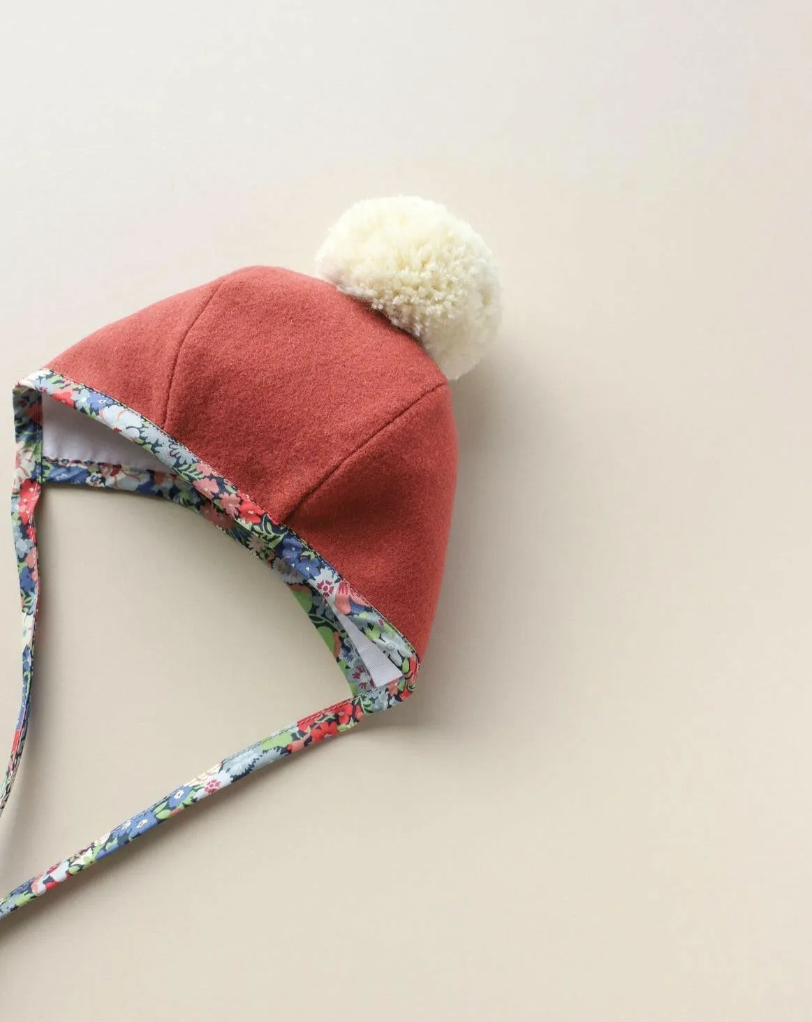 Blooming Pom Briar Baby Wool Bonnet