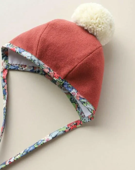 Blooming Pom Briar Baby Wool Bonnet