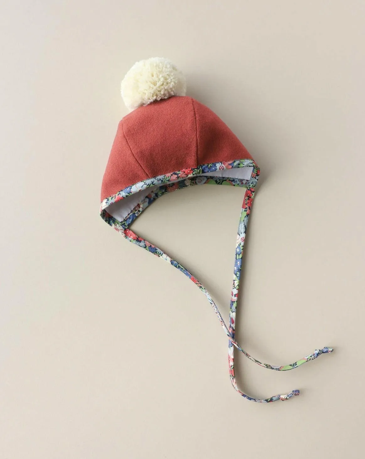 Blooming Pom Briar Baby Wool Bonnet