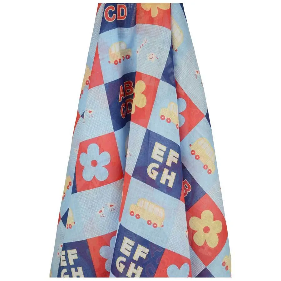 Blue Stencil Muslin & Pram Clip Pack