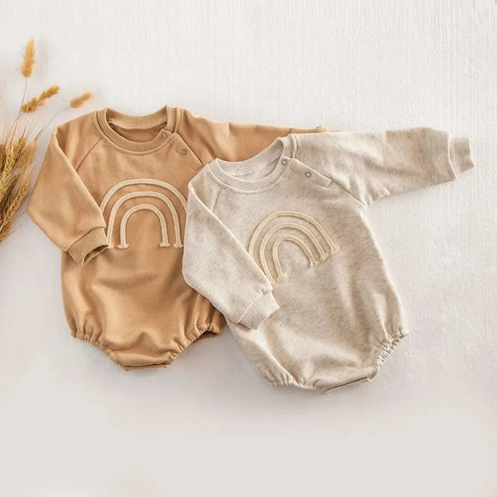 Boho Rainbow Baby Rompers