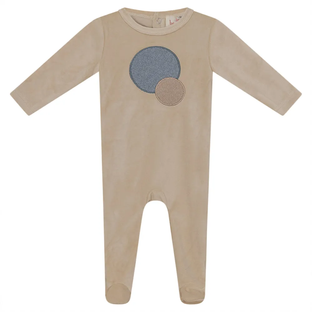 Bondoux Bebe Circle Knit Applique Mystic Footie